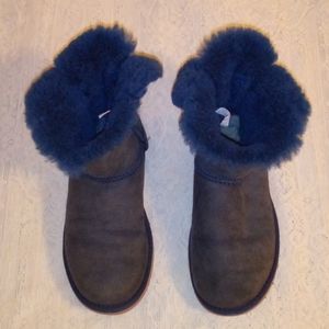 Blue Bow Bailey Short UGG Boots